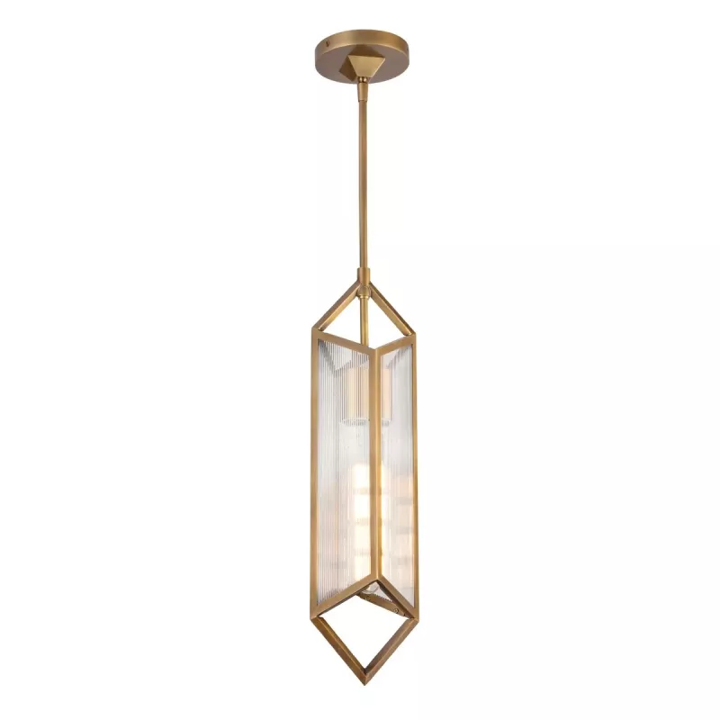 Lampa wisząca Cairo - 1 źródło światła - Vintage mosiądz