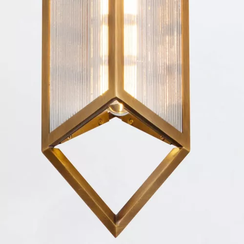 Lampa wisząca Cairo - 1 źródło światła - Vintage mosiądz