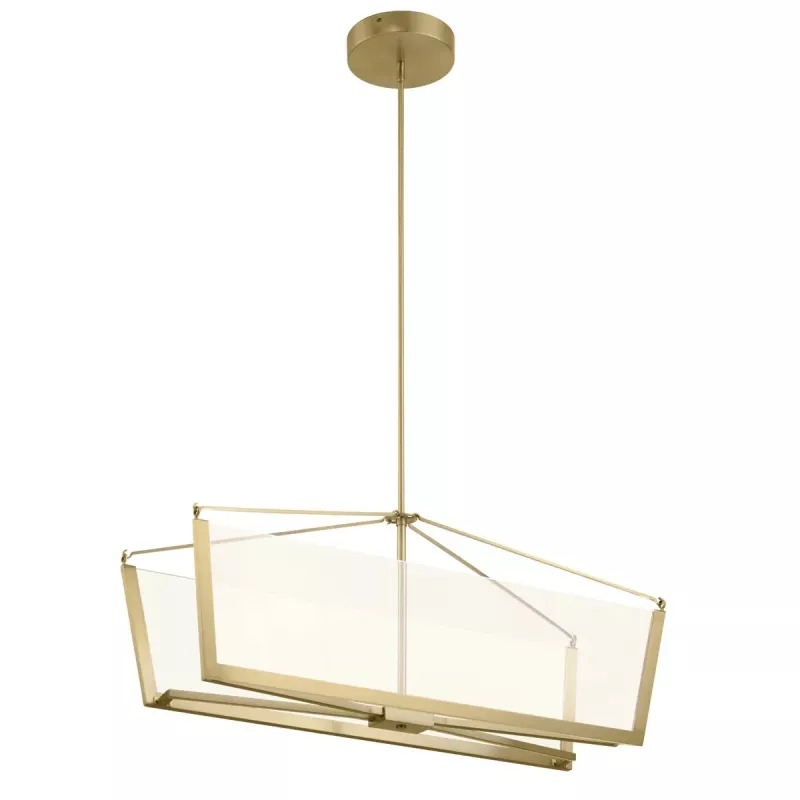 Lampa wyspowa LED Calters - Szampańskie złoto