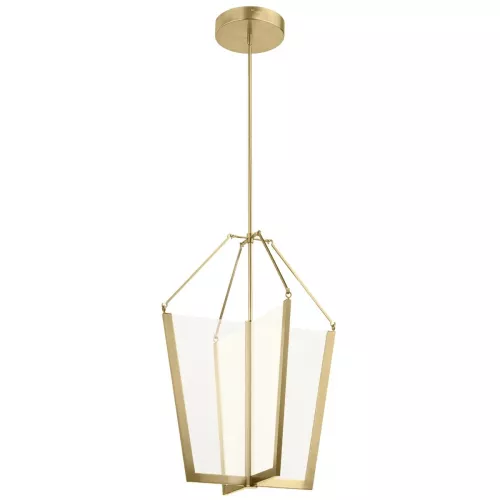 Duża lampa wisząca LED Calters - Szampańskie złoto
