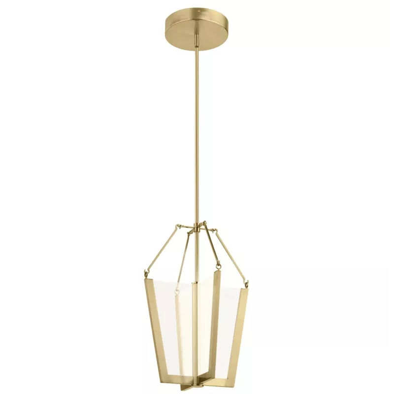 Średnia lampa wisząca LED Calters - Szampańskie złoto