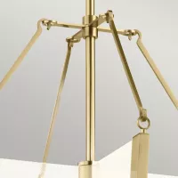 Średnia lampa wisząca LED Calters - Szampańskie złoto