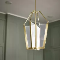 Średnia lampa wisząca LED Calters - Szampańskie złoto