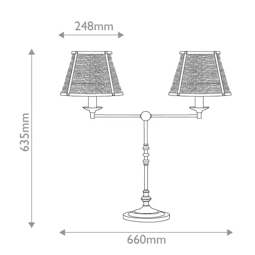 Lampa stołowa Deauville - 2 źródła światła