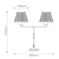 Lampa stołowa Deauville - 2 źródła światła