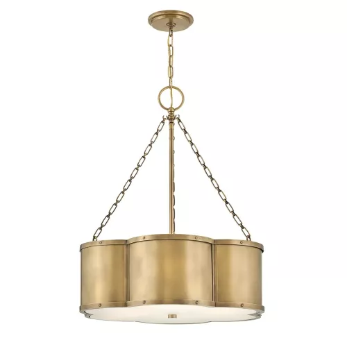 Lampa wisząca Chance - 3 źródła światła - Klasyczny mosiądz