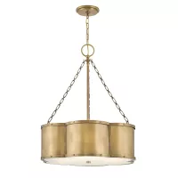 Lampa wisząca Chance - 3 źródła światła - Klasyczny mosiądz