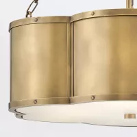 Lampa wisząca Chance - 3 źródła światła - Klasyczny mosiądz