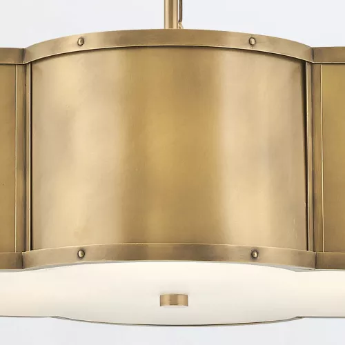 Lampa wisząca Chance - 3 źródła światła - Klasyczny mosiądz