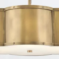 Lampa wisząca Chance - 3 źródła światła - Klasyczny mosiądz