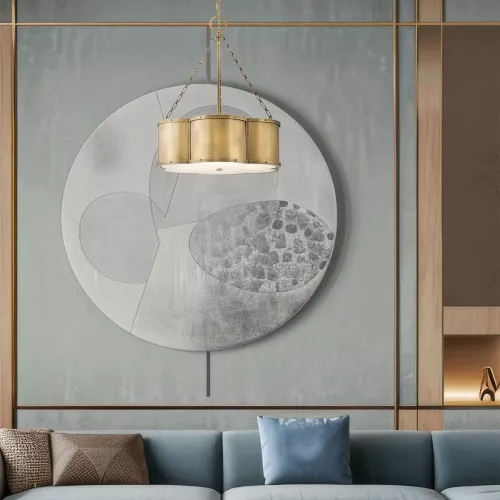 Lampa wisząca Chance - 3 źródła światła - Klasyczny mosiądz