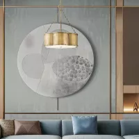Lampa wisząca Chance - 3 źródła światła - Klasyczny mosiądz