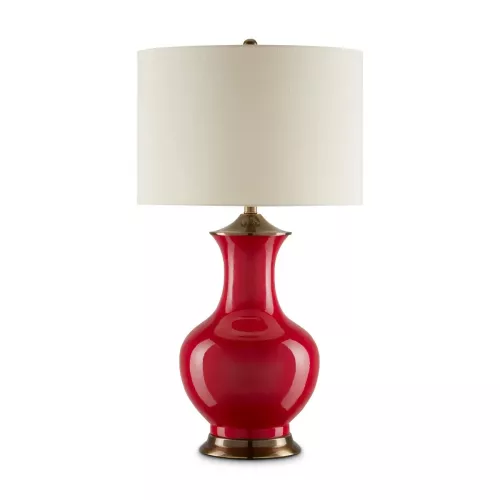 Lampa stołowa Lilou - 1 źródło światła - Czerwony