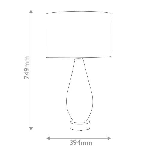 Lampa stołowa Optimist - 1 źródło światła - Jasnoniebieski
