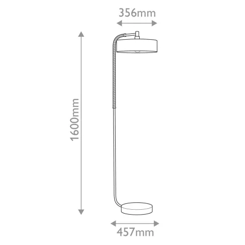 Lampa podłogowa Aaron - 1 źródło światła - Czarny