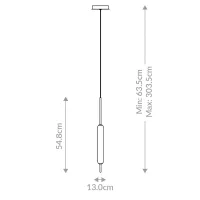 Lampa wisząca Cumberland - 1 źródło światła - Szczotkowane złoto