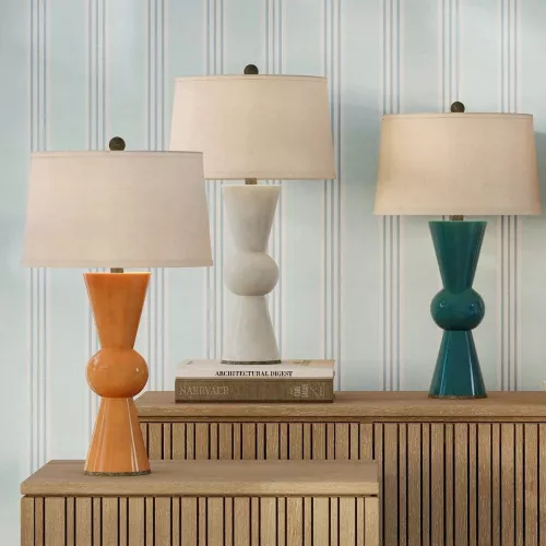 Lampa stołowa Upbeat - 1 źródło światła - Antyczna biel