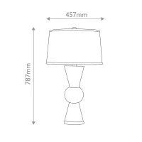 Lampa stołowa Upbeat - 1 źródło światła - Antyczna biel