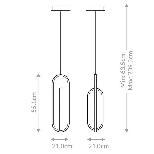 Lampa wisząca Demark - Matowa czerń