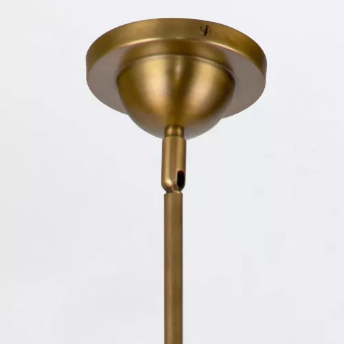 Lampa wisząca Doral - 2 źródła światła - Matowa czerń, vintage mosiądz