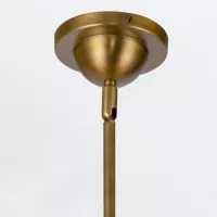 Lampa wisząca Doral - 2 źródła światła - Matowa czerń, vintage mosiądz