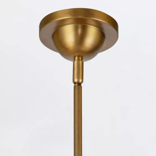 Lampa wisząca Doral - 2 źródła światła - Matowa biel, vintage mosiądz
