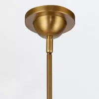 Lampa wisząca Doral - 2 źródła światła - Matowa biel, vintage mosiądz