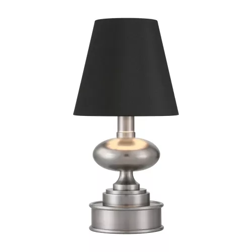 Bezprzewodowa lampa stołowa Galavant - Szczotkowany nikiel