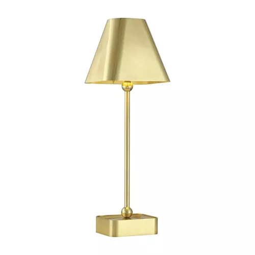 Bezprzewodowa lampa stołowa Gadabout - Polerowany mosiądz