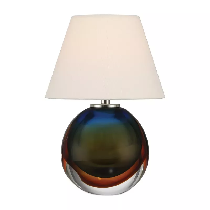 Bezprzewodowa lampa stołowa Voyage - Zielony, niebieski, bursztynowy, nikiel