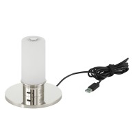 Bezprzewodowa lampa stołowa Voyage - Zielony, niebieski, bursztynowy, nikiel