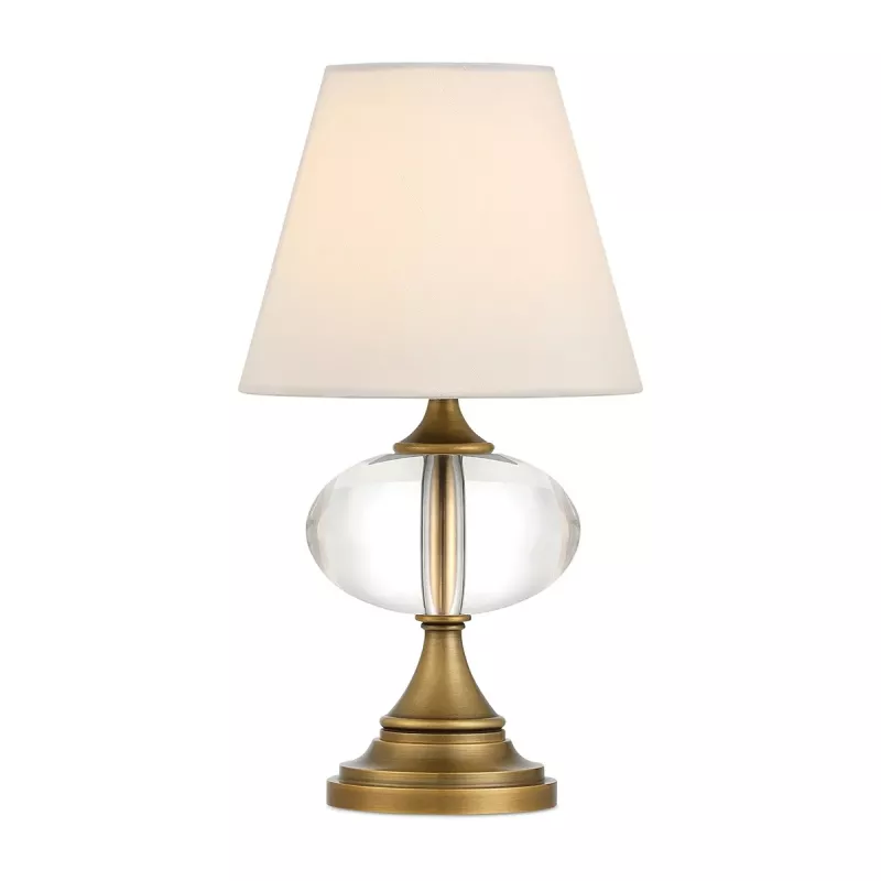 Bezprzewodowa lampa stołowa Sashay - Przezroczysty, antyczny mosiądz