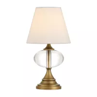 Bezprzewodowa lampa stołowa Sashay - Przezroczysty, antyczny mosiądz