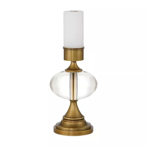 Bezprzewodowa lampa stołowa Sashay - Przezroczysty, antyczny mosiądz