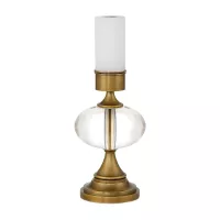 Bezprzewodowa lampa stołowa Sashay - Przezroczysty, antyczny mosiądz