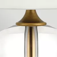 Bezprzewodowa lampa stołowa Sashay - Przezroczysty, antyczny mosiądz