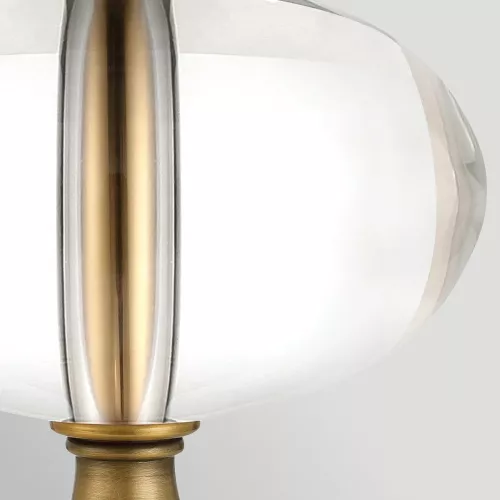 Bezprzewodowa lampa stołowa Sashay - Przezroczysty, antyczny mosiądz