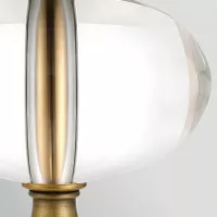 Bezprzewodowa lampa stołowa Sashay - Przezroczysty, antyczny mosiądz