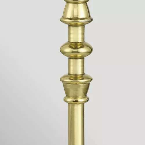 Bezprzewodowa lampa stołowa Deauville - Polerowany mosiądz, naturalne