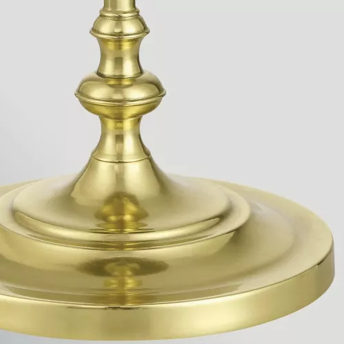 Bezprzewodowa lampa stołowa Deauville - Polerowany mosiądz, naturalne