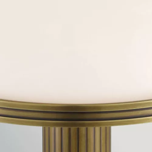 Bezprzewodowa lampa stołowa Promenade - Antyczny mosiądz, biały
