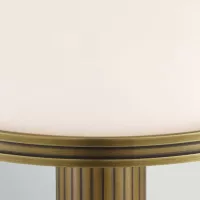 Bezprzewodowa lampa stołowa Promenade - Antyczny mosiądz, biały