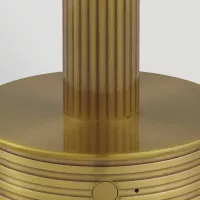 Bezprzewodowa lampa stołowa Promenade - Antyczny mosiądz, biały