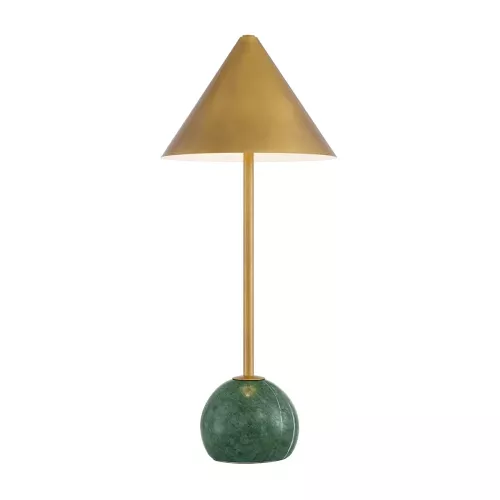 Bezprzewodowa lampa stołowa Journey - Antyczny mosiądz, zielony