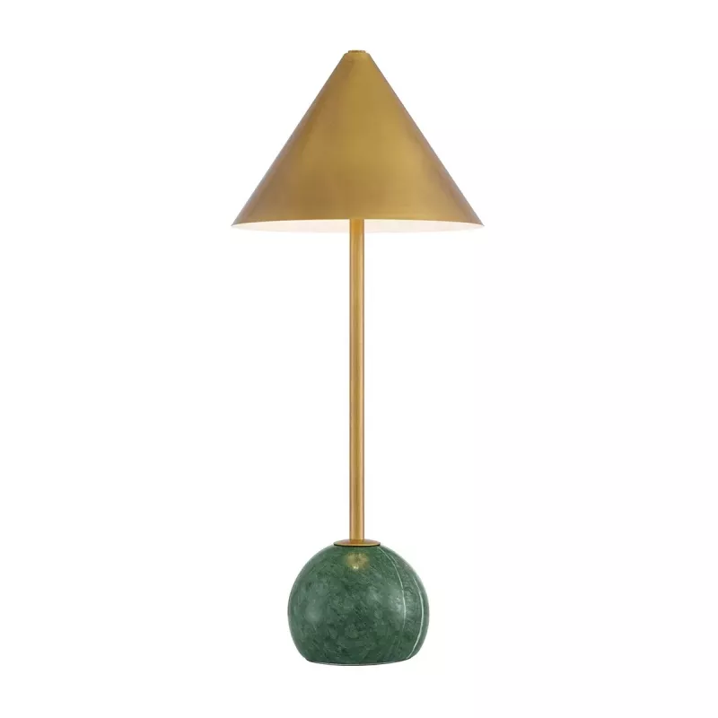 Bezprzewodowa lampa stołowa Journey - Antyczny mosiądz, zielony