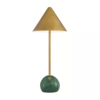 Bezprzewodowa lampa stołowa Journey - Antyczny mosiądz, zielony