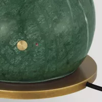 Bezprzewodowa lampa stołowa Journey - Antyczny mosiądz, zielony