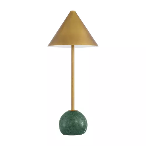 Bezprzewodowa lampa stołowa Journey - Antyczny mosiądz, zielony