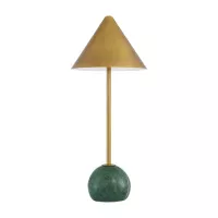 Bezprzewodowa lampa stołowa Journey - Antyczny mosiądz, zielony