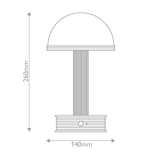 Bezprzewodowa lampa stołowa Promenade - Antyczny mosiądz, biały